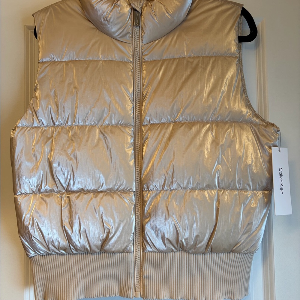 Calvin Klein Cream Puffer Jacket